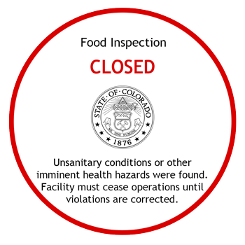 Restaurant Closed Due to Inspection